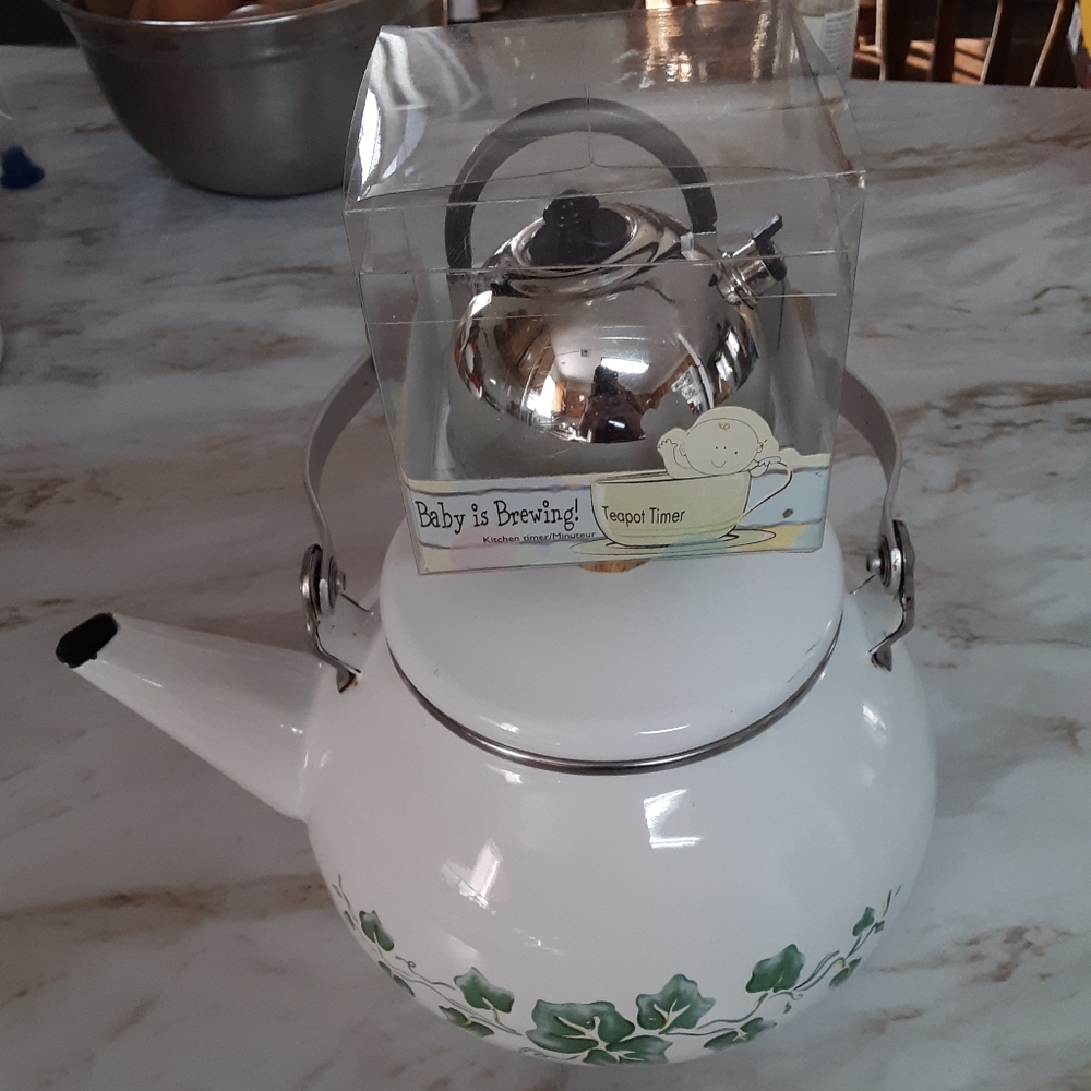 🍃💚 Ivy teapot to warm water baby teapot timer💚